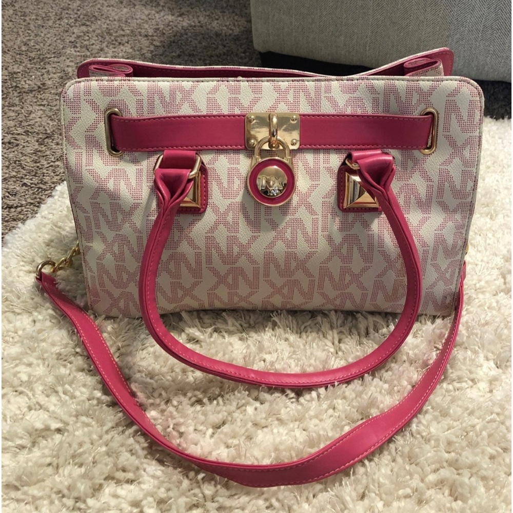 NX pink padlock purse tote